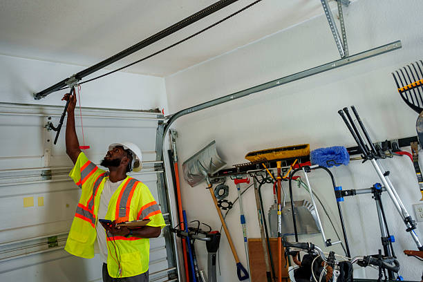 Professional Garage Door Panel Replacement technician working in Sparta, GA